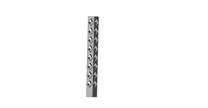 T-stolpe Broken Galvad 730 Mm Steel Design
