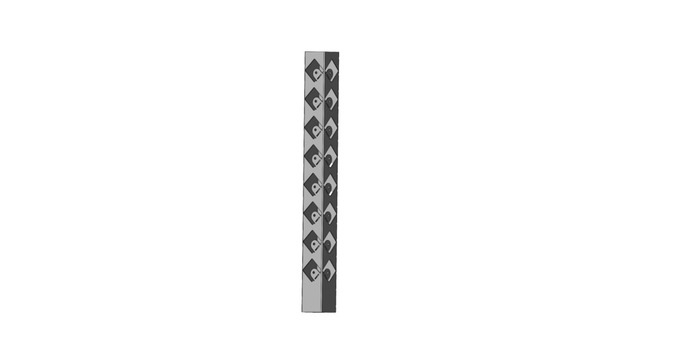 Hörnstolpe Broken Galvad 730 Mm Steel Design