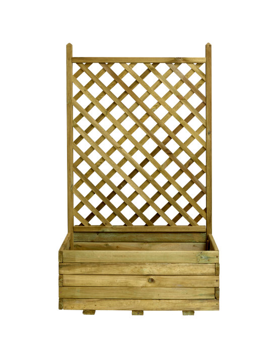 Billig Blomlåda med spaljé - Impregnerad - jem & fix