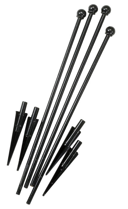 Staketstolpe Stål Svart 106 Cm