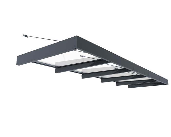 Entrétak Sophia XL Grå Klar 471,9 X 140 Cm Canopia By Palram