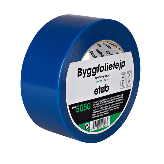 Byggfolietejp 50 Mm X 25 M