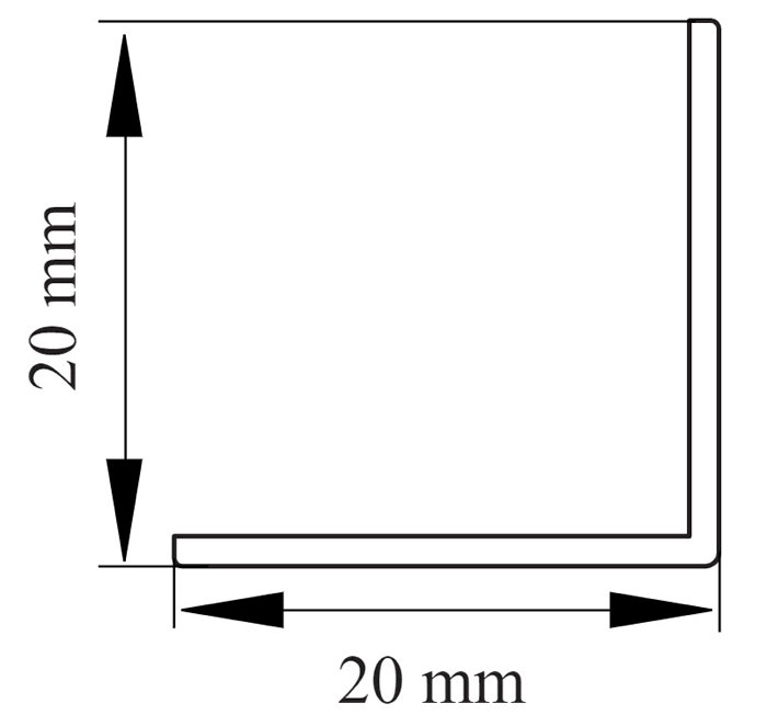Hörnlist PVC Vit 20 X 20 Mm - 2,5 M Primo