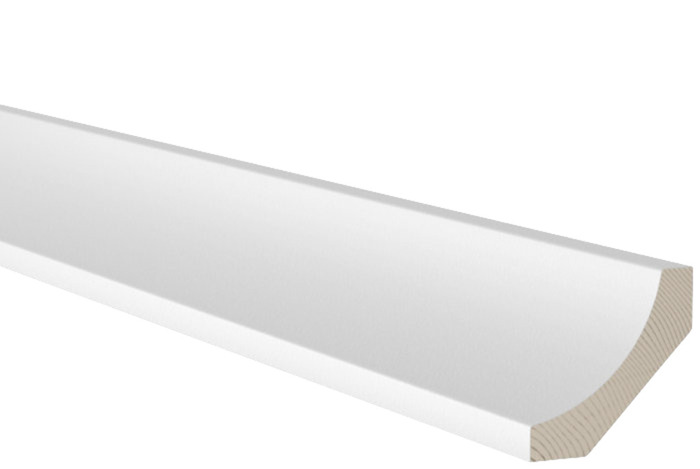 Hålkälslist Furu Vit 15 x 56 mm - 3,6 m