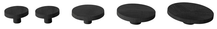 Träknopp Svart 5-pack Home>it
