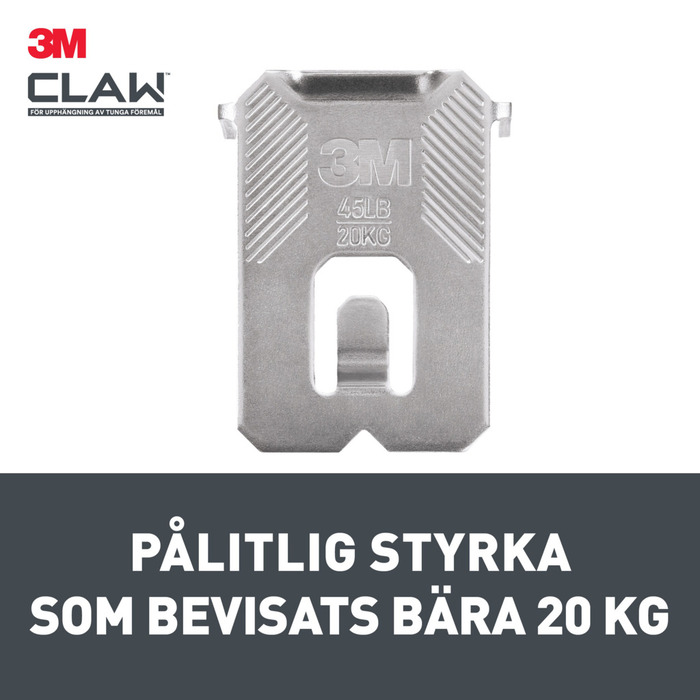 Tavelkrok 3M Claw 20 Kg 2-pack