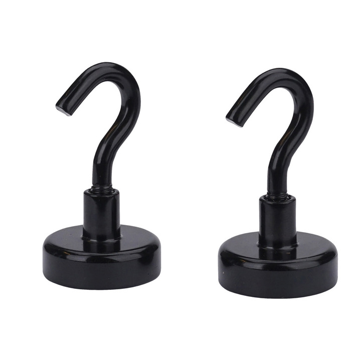 Krok Magnetisk Svart Ø25 Mm 2-pack