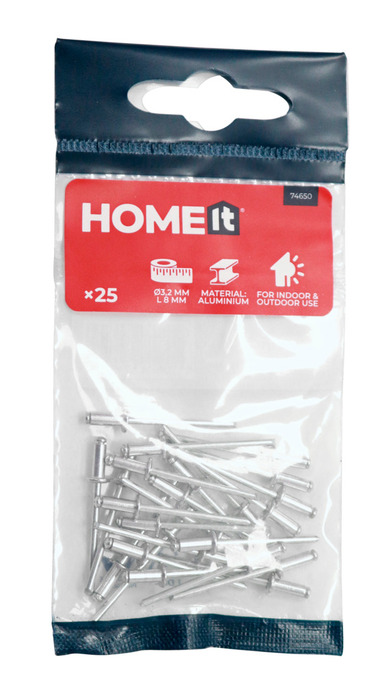 Blindnit/Popnit Ø3,2 x 8 mm 25-pack till lågpris - jem & fix