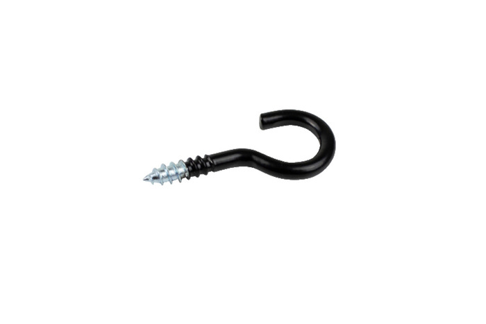 Skruvkrok 40 Mm Svart 5-pack Habo