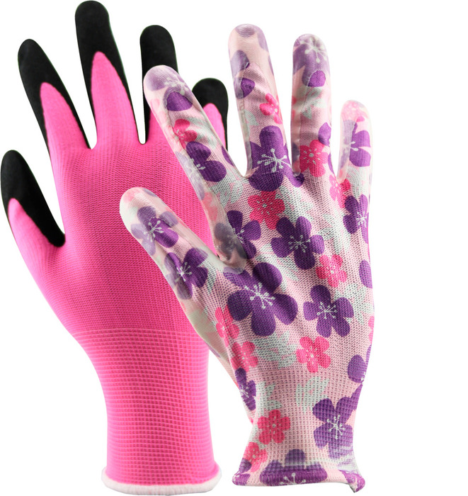 Trädgårdshandske Strl. 8 Rosa 2-pack Ox-On