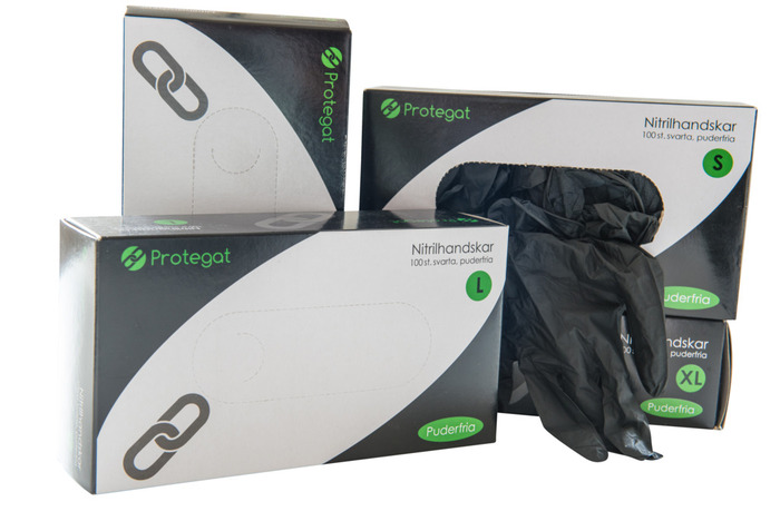 Nitrilhandske Svart M 100-pack