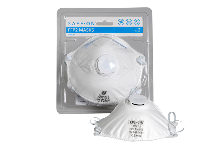 Skyddsmask Med Ventil 2-pack Ox-On