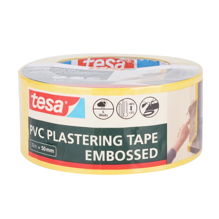 Byggtejp PVC Räfflad 50 mm x 33 m från Tesa till billigt pris - jem & fix