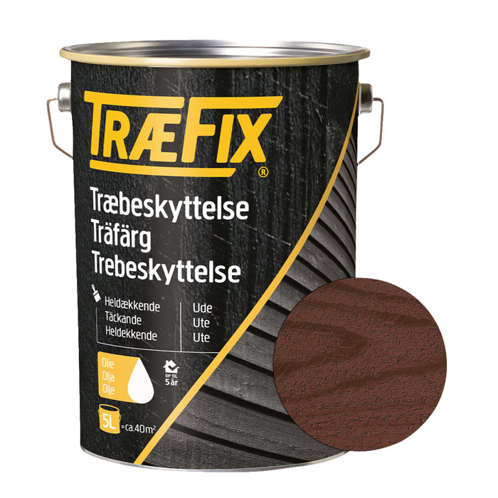 Träfärg Brun 5 L Træfix
