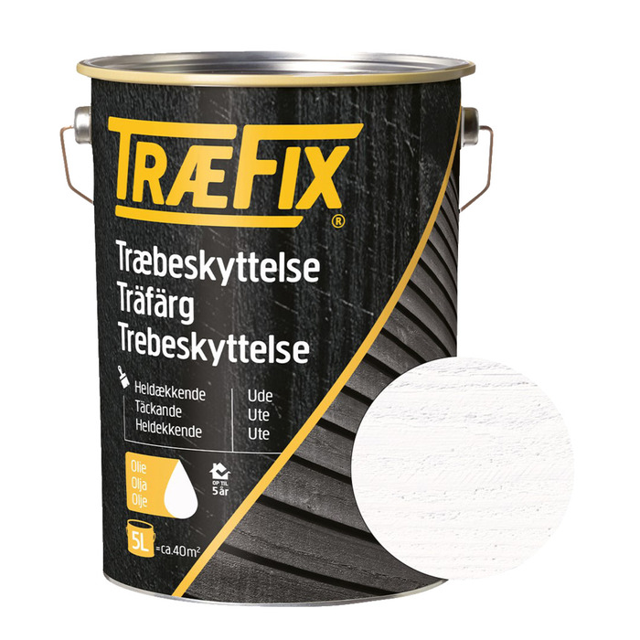 Träfärg Husvit 5 L Træfix