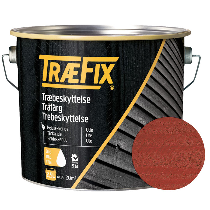 Träfärg Röd 2,5 L Træfix