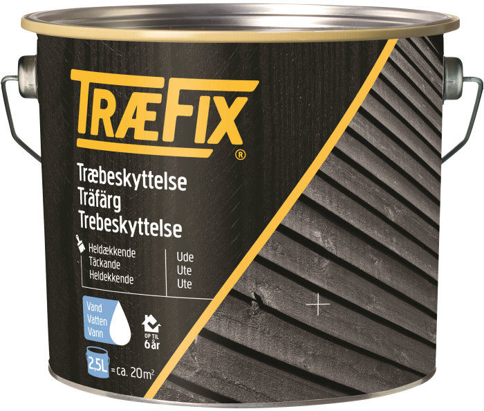 Träfärg Svart 2,5 L Træfix