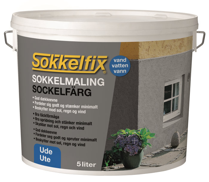 Sockelfärg Grå 5 L Sokkelfix