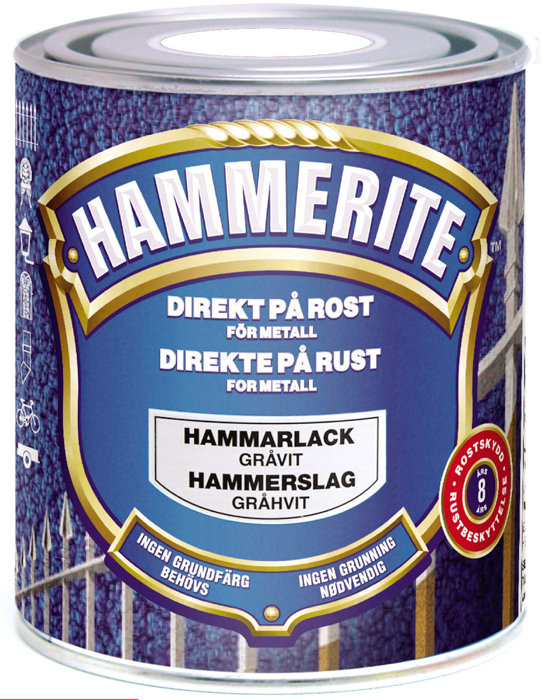 Hammarlack Gråvit 750 Ml Hammerite