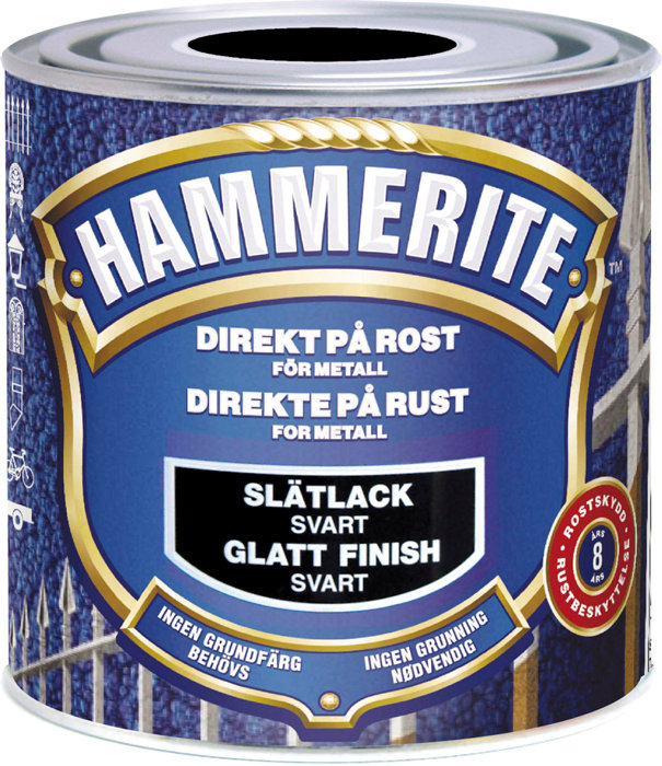 Hammarlack Slät Svart 250 Ml Hammerite