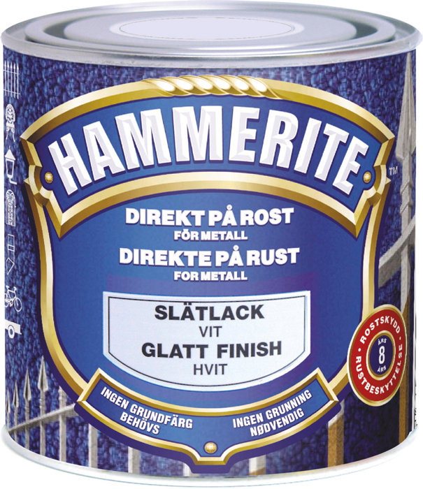 Hammarlack Slät Vit 250 Ml Hammerite