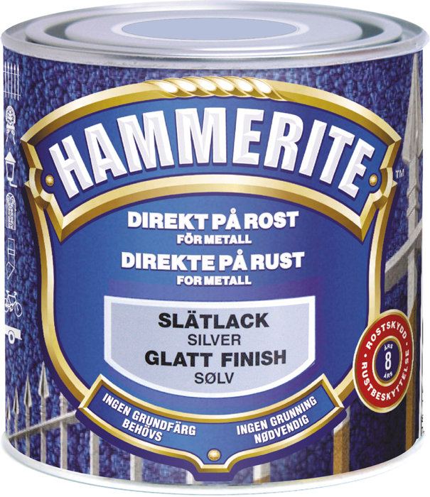 Hammarlack Slät Silver 250 Ml Hammerite
