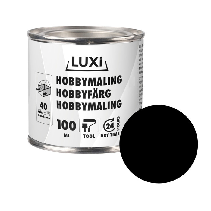 Hobbyfärg Svart 100 Ml Luxi