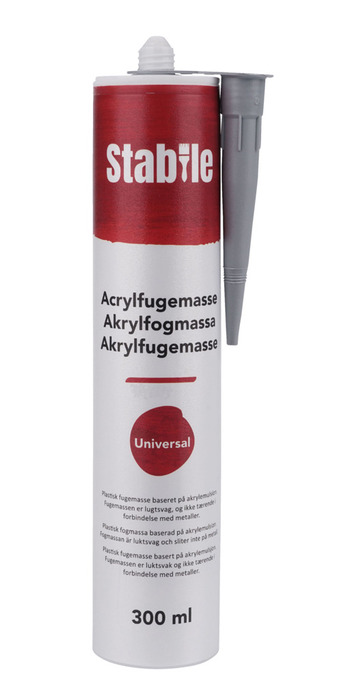 Akrylfogmassa Grå 300 ml Stabile