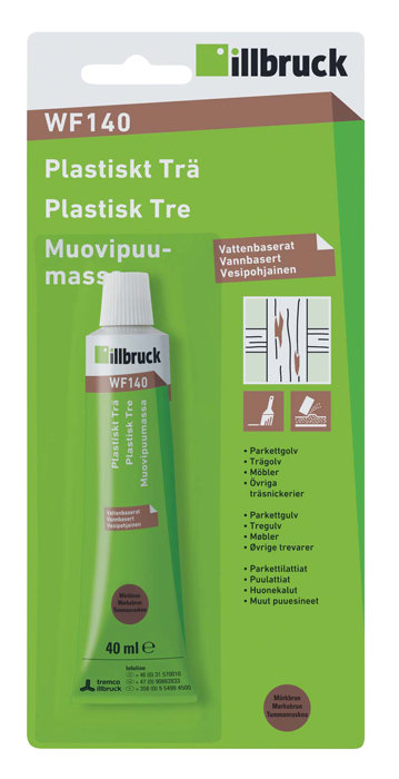 Plastiskt Trä WF140 Mörkbrun 40 Ml Illbruck