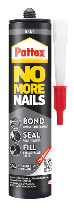 No More Nails Bond-Seal-Fill Grå 280 Ml Pattex