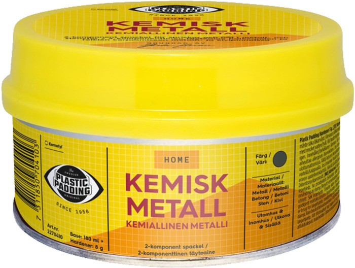 Spackel Kemisk Metall 180 Ml Plastic Padding