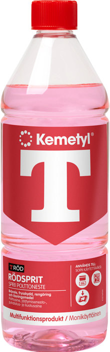 Rödsprit T-röd 1 L Kemetyl