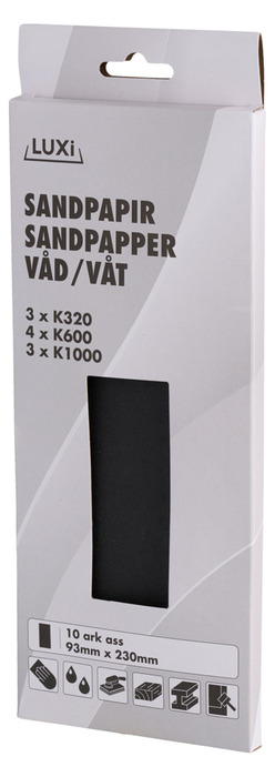 Våtslippapper Mix 10-pack