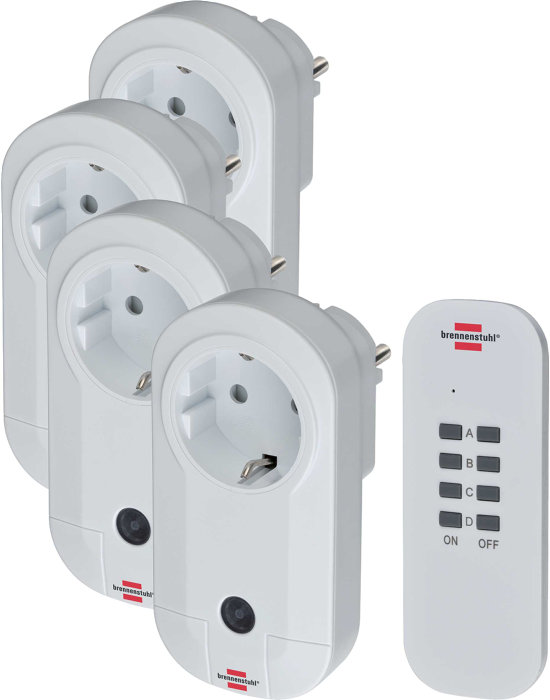 Fjärrströmbrytare Inomhus 4-pack Brennenstuhl