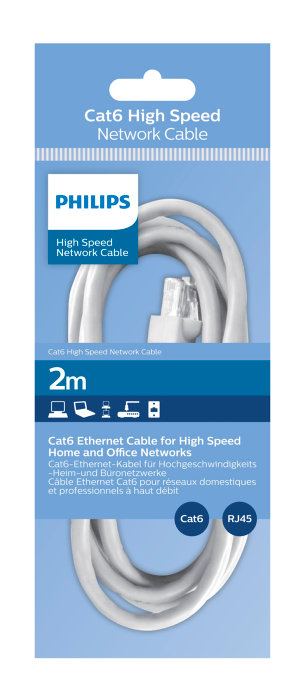 Nätverkskabel 2 M Philips