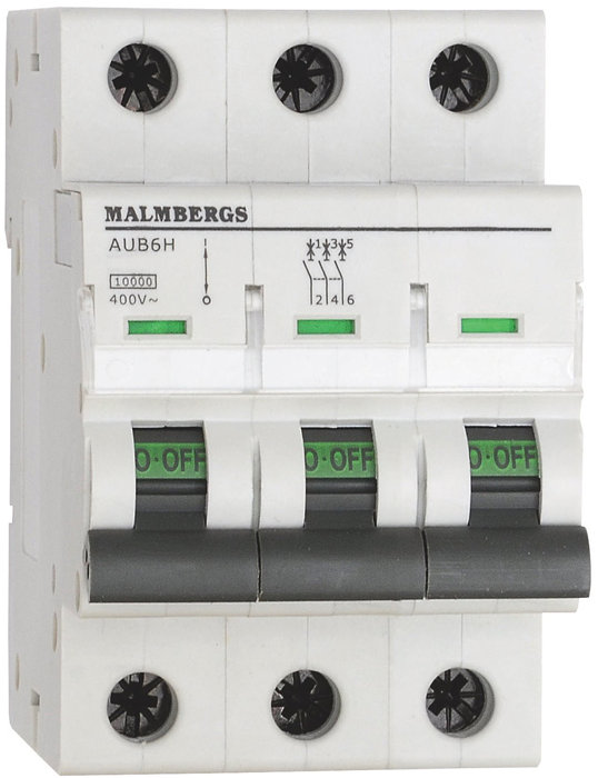 Automatsäkring 3-pol 10A