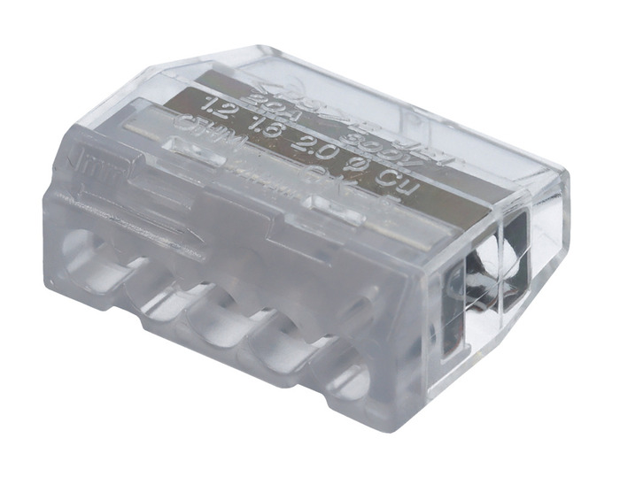 Toppklämma Grå 5-pol 5-pack