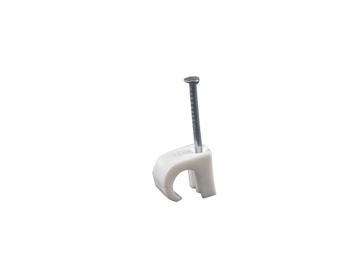 Kabelklammer 5-7 Mm Rund Vit 20-pack