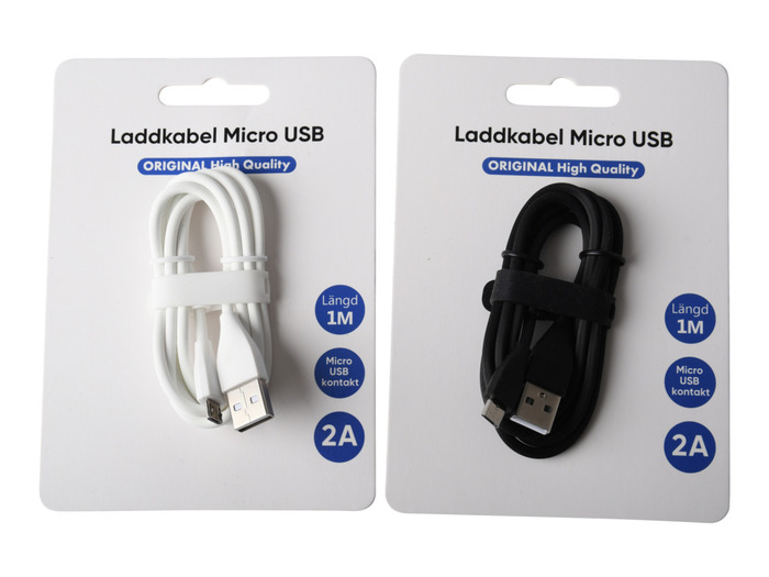 Laddkabel Micro-USB 2A 1 M