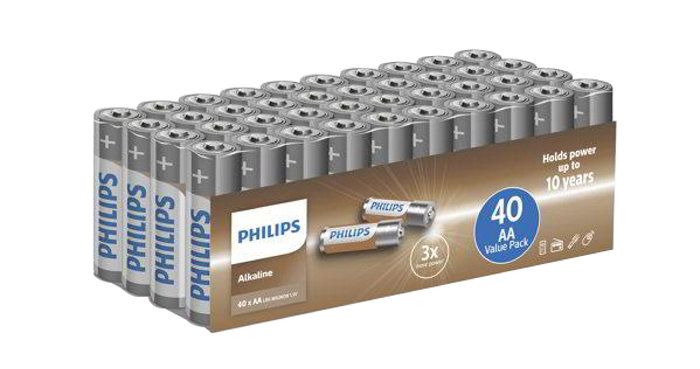 Batteri AA 40-pack Philips