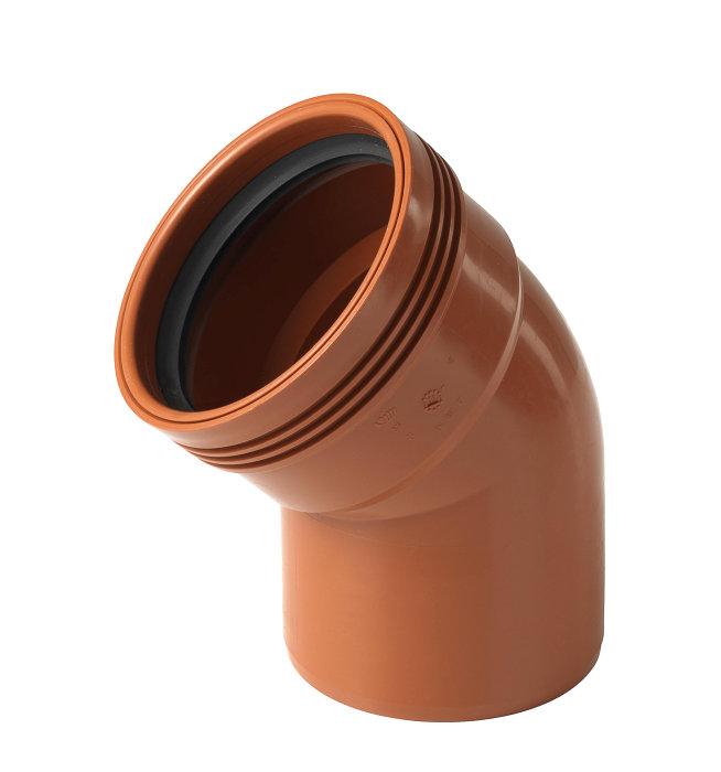 Avloppsböj 110 Mm X 45° Pipelife