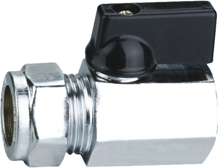 Minikulventil Ø10 mm x R15 Inv. Rak ScandFix