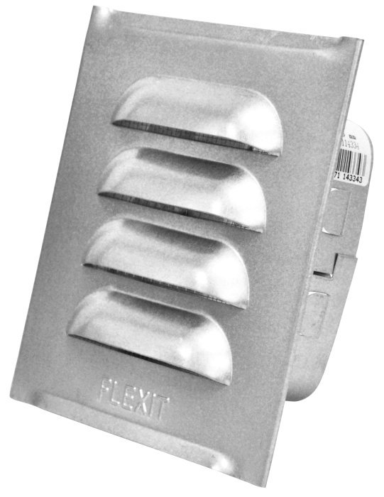 Ventilgaller Aluzink m/ram 125 x 125 mm Flexit