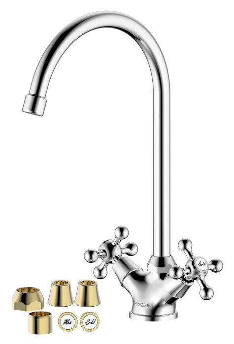 Köksblandare Magnolia Krom/Guld Geyser