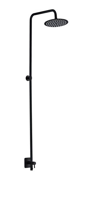 Utedusch Kallvatten Svart Ø200 Mm REN