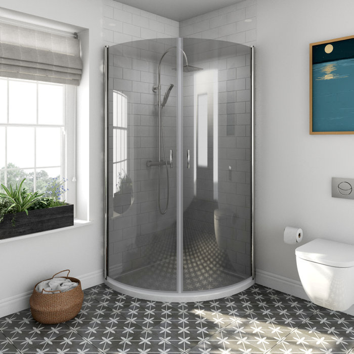 Duschhörna Rökfärgad 90 X 90 X 195 Cm BathZone